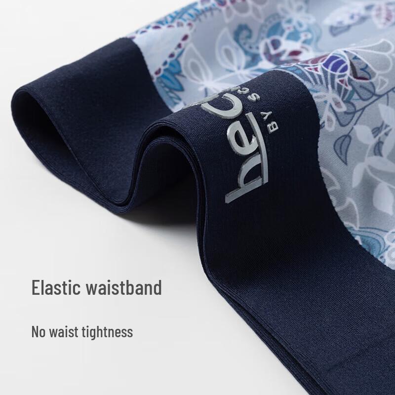 Shuya Men's Ice Silk Seamless 3A Antibacterial Becover Boxer Briefs (3-Pack)