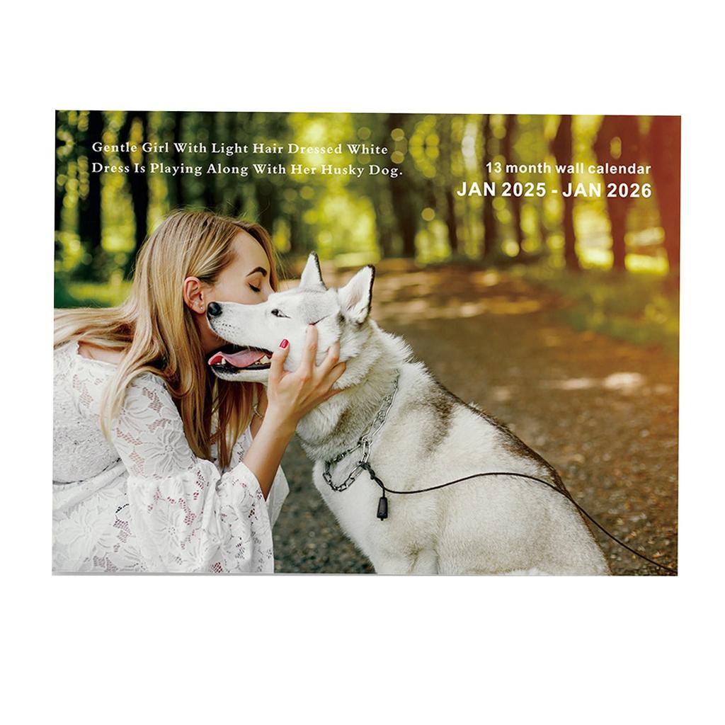 Husky's Dog Calendar English Calendar Calendar Interesting Family Calendar New Year Calendar Room Wall Date Calendar