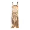 Spring New Product European and American Temperament Fashionable Square Neck Tube Top Suspender Sexy Backless Sequin Dress Women