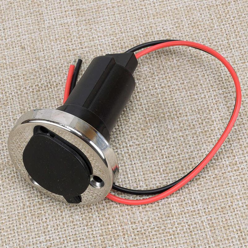 

12V Anchor Stern Navigation Light Plug-in Pole Base Socket Deck Mount For Yacht Boat Marine
