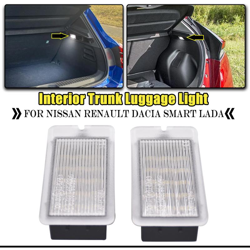 

2X For Renault Dacia Duster I II Sandero Logan Lodgy For Smart C453 W453 Lada Xray For Nissan LED Trunk Luggage Boot Light
