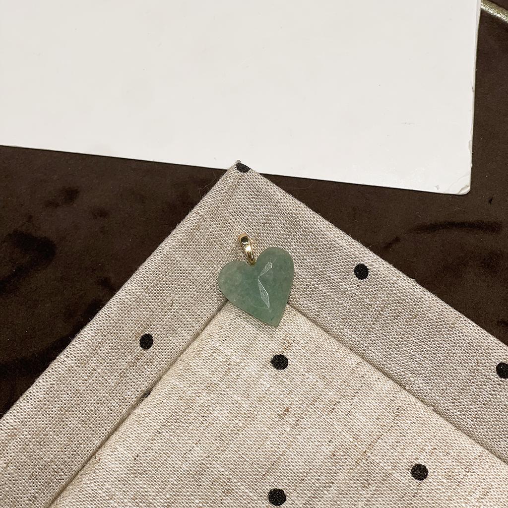1Pc Natural Stone Faceted Heart Pendant Golden Plated Rhinestone Bail Gem Charm for DIY Necklace Jewelry Making Supplies