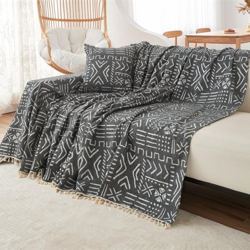 Chenille Sofa Blanket Multipurpose Bohemia Furniture Cover Durable Fabric Dust-proof Anti-scratch Home Living Room Decor
