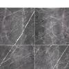 4Pcs Thickened PVC Floor Tile Stickers 30x30cm Waterproof Self Adhesive Wall Floor Decals for Kitchen Bathroom Home Decoration Black