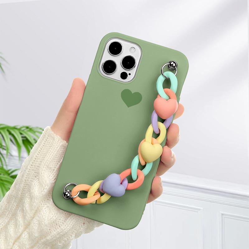 For Xiaomi Mi 11 11T 10S A3 Lite Poco M3 F3 X3 NFC 10T 9T Pro Redmi Note 9 9a 9C 8 10 5 7 8T 9S Love Lanyard Chain Soft TPU Case