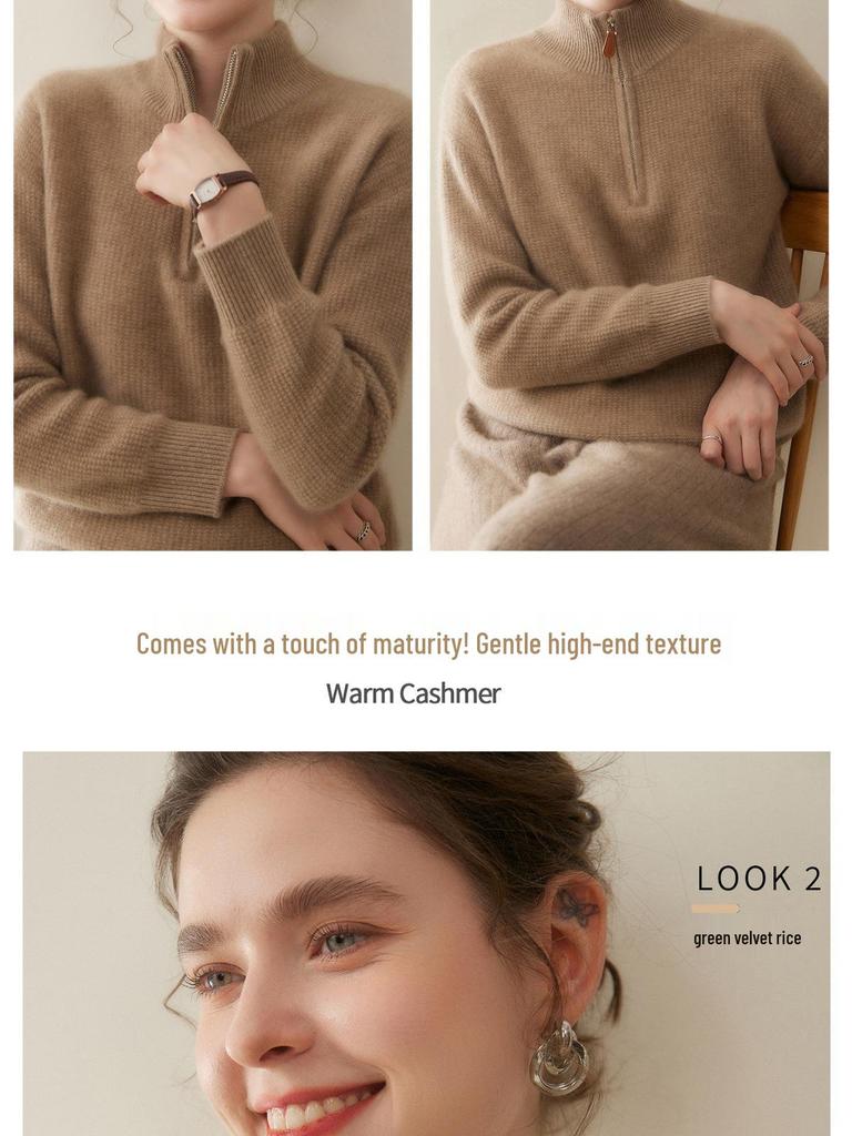 Autumn Winter Cashmere Knit Base Layer Shirt: Soft, Comfortable, Versatile, and Slimming.