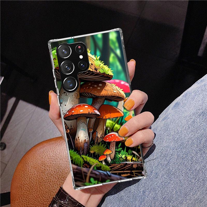 Colorful Mushroom Phnoe Case for Samsung Galaxy S26 S25 Edge S23 S24 Ultra S22 Plus S21 S20 FE Unique Cover Soft Coque Galaxy S2