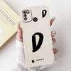 Protective Cases For Tecno Pop 4 Pro Case Lucky letters A-Z Soft Silicone White Cover For Tecno Pop 4Pro 4 PRO 6.52" Phone Shell