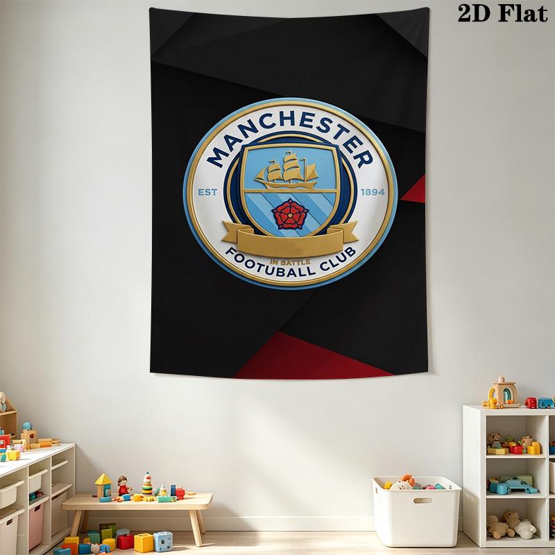 Manchester Football Club Crest Threepiece Set 1 Duvet Cover 2 Pillowcase Without Core Soft And Comfortable Bedding Set