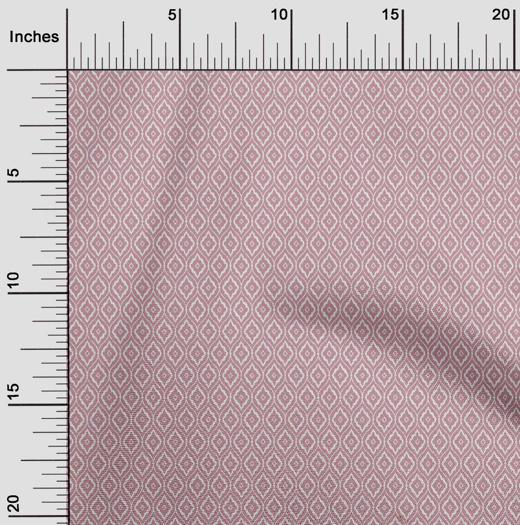 oneOone Cotton Flex Dusty Pink Fabric Block Sewing Material Print Fabric By The Yard 40 Inch