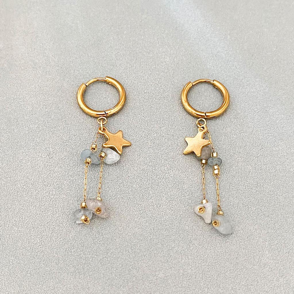 European and American Retro Beaded Tassel Earrings - Elegant Light Luxury Design