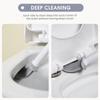 Wall-mounted Toilet Brush and Holder Soft TPR Bristles Toilet Brush No-drilling Bathroom Deep