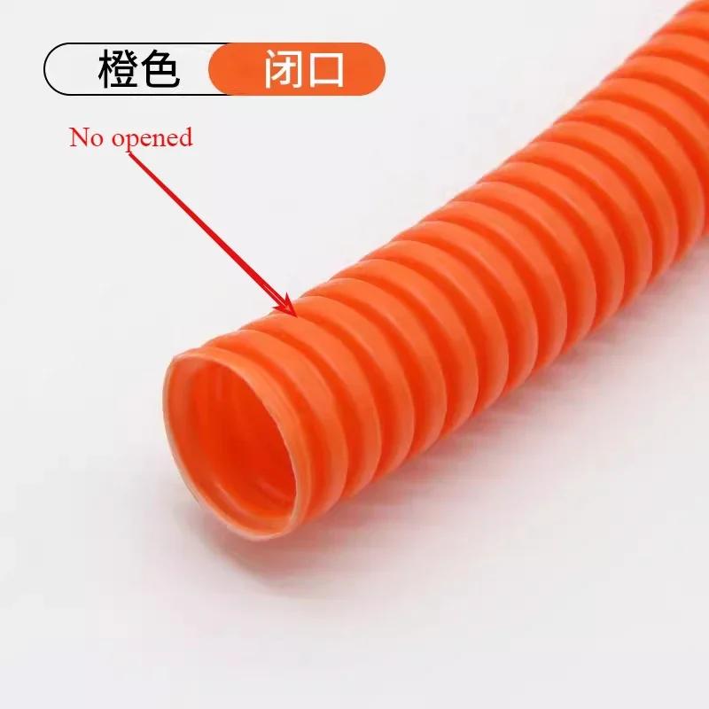 10m Colored Plastic PP Flame-retardant Corrugated Hose Automotive Wiring Harness Conduit Cable Wire Storage Protective Cover