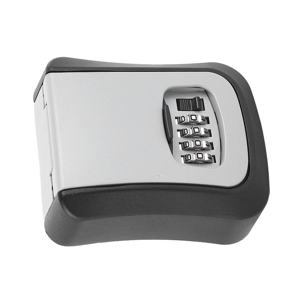 Key Lock Box Wall Mounted Resettable 4 Digits Combination Lockbox Waterproof Outdoor Key Hider for