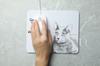 Russian Blue - Art-Dog markasından baskılı mouse pad, kişiselleştirilmiş kedi pad, ofis çalışanı için benzersiz bir alet
