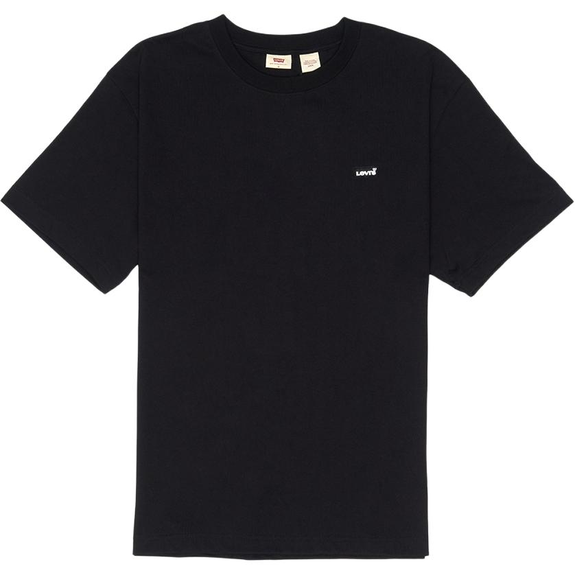 Levis Plain Minimalist Crew Neck Short Sleeve T-Shirt Men Tops Black 001AN-0001