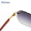 Punk Rimless Polygon Sunglasses Men Fashion Vintage Trendy Small Frame Sun Glasses Frameless Eyewear UV 400