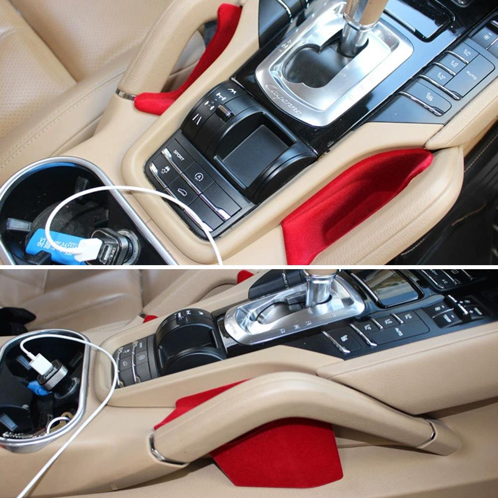 2Pcs Armrest Holder Gap Storage Box Car Organizer Container Pocket Interior Center Console For Porsche Cayenne 2011-2018 Holder