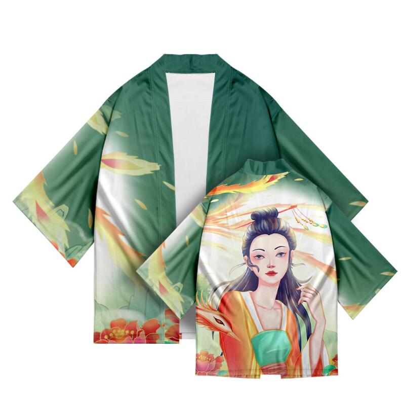 

Женская куртка с 3D-принтом National Tide, рубашка с семиминутными рукавами, кимоно, кардиган, свободный тренд больших размеров