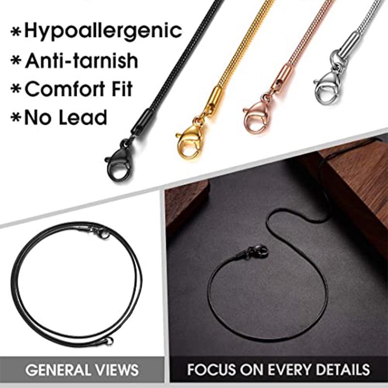 Stainless Steel Snake Chain Necklace - European/American Fashion Titanium Steel Jewelry