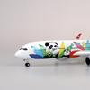 Plane Resin Plastic Diecast 47CM 1/142 Scale Airline Airbus A350 Sichuan Panda Airplane Model W Light and Wheel Holiday Decor