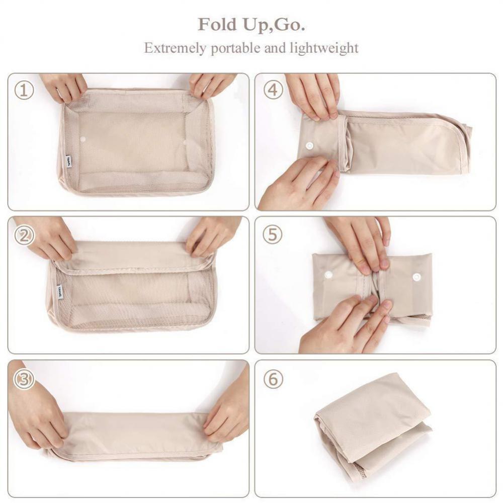 8 Pcs Packing Cubes Set, Waterproof Travel Luggage Organizer Bags, Multi-Size Clothes Underwear Shoe Storage Packing Cubes
