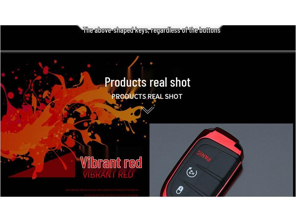 TPU Key Case for Jeep Cherokee, Renegade, Compass, and Dodge - Car Key Protective Cover