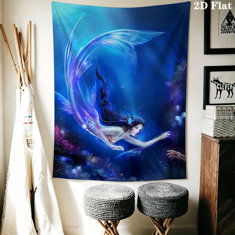 Underwater Serenity Dreamy Portrait Tapestry Fashion Print Wallmounted Christmas Gift Background Cloth Atmospheric Background Cloth