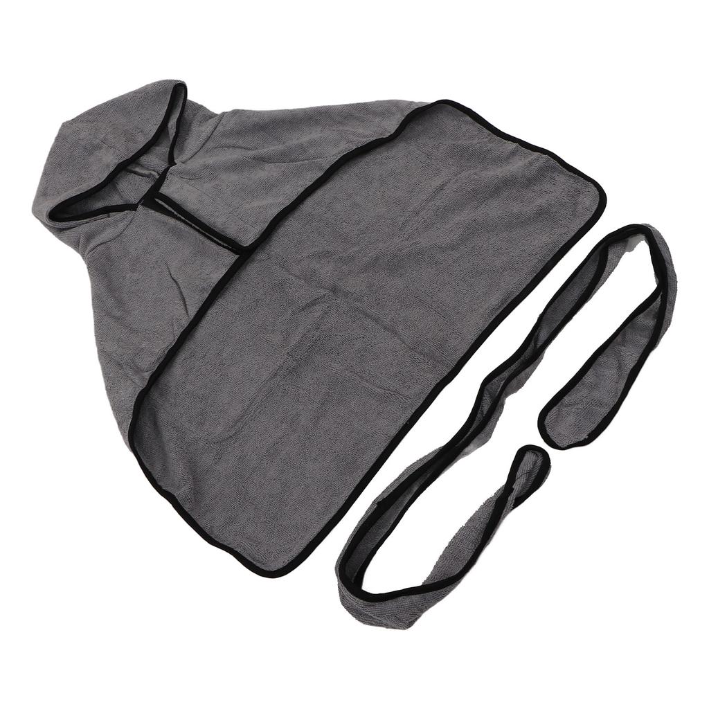 Dog Drying Robe Super Absorbent Quick Drying Dog Bathrobe Towel with Hand Pockets for Pet Supplies L