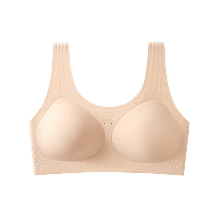 Vest liquid support large size full cup seamless breathable fixed fat mm breathable bra