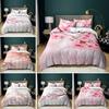 3D Digital Printing Plum Blossom Quilt Cover Three-piece Set Abraded Bedding Pillowcase