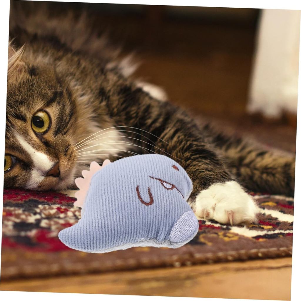 Plush Cute Cartoon Chew Toyused for Indoorcat Teasingstimulatingthehunting Instincts and Boredomof Kittensandadult CatsDurablebite Proof Easy To Clean