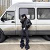 Grailz Distressed Military Bomber Jacket with Fluffy Hood
