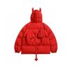 Gothic Thicken Parkas Jacket Hip Hop Devil Horns Wing Couple Hooded Padded Jacket Streetwear Coat Winter Clothes