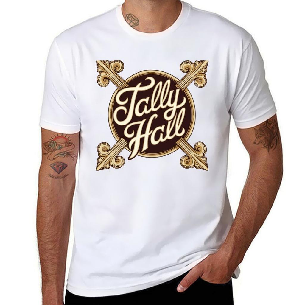 T-shirt con Logo Tally Hall Casual Leggera a Manica Corta