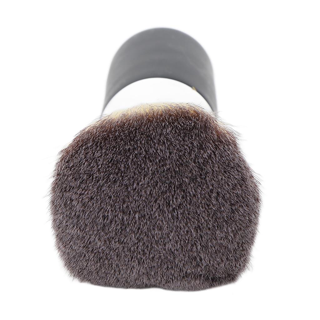 Pędzel do makijażu z pudrem sypkim Miękkie puszyste włosie Wygodny uchwyt Pędzel kosmetyczny do makijażu Czarny