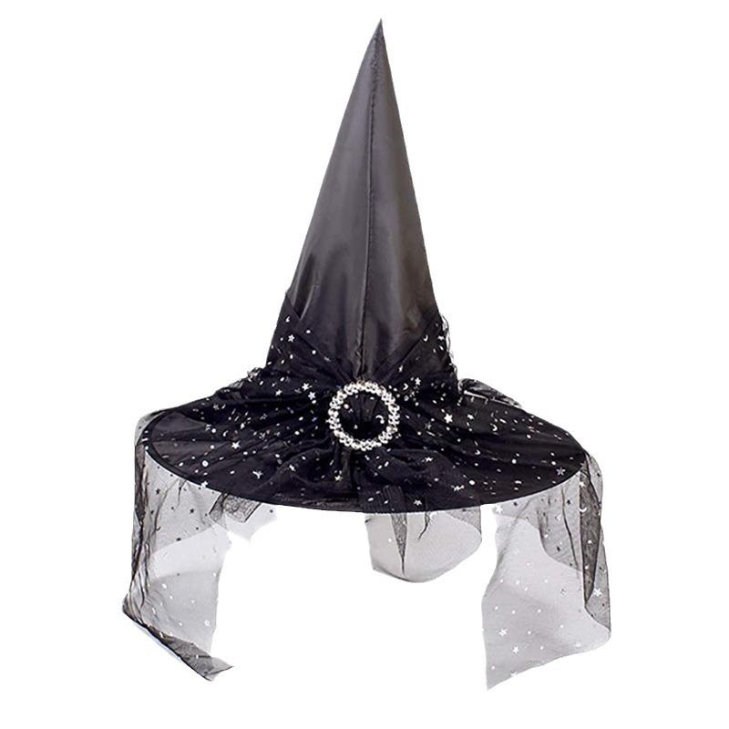 New Halloween Witch Hat Decoration for Adults & Kids - Oxford Cloth Costume Headwear.