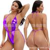 European and American style sexy and romantic lingerie, deep V-neck and backless lace-up jumpsuit for export 7001