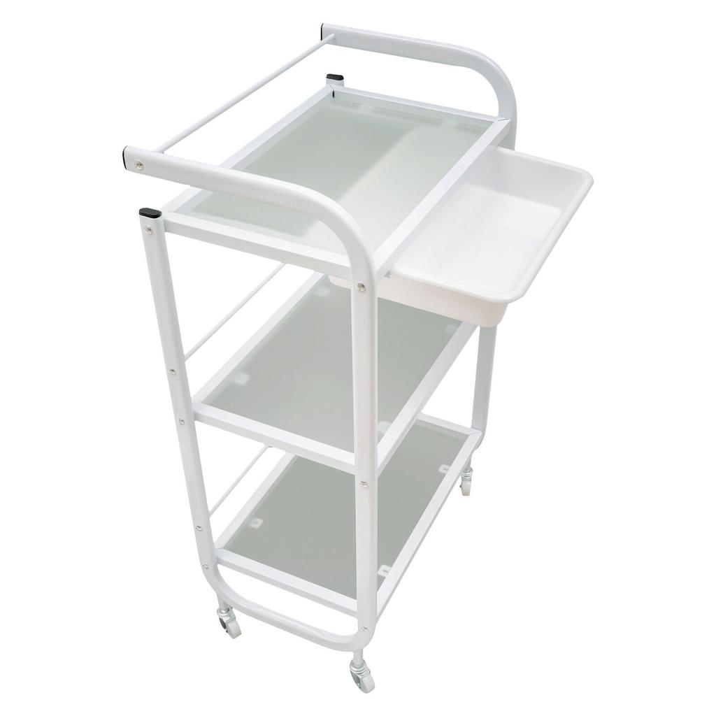 Rolling Trolley Cart SPA Beauty Salon Storage Organizer Stand With Wheels Drawer
