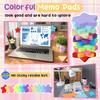 12 Packs (360 Sheets) 12-color Star-shaped Self-adhesive Notepads Set with Category Labels, Suitable for Offices and Study Plans