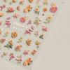 Cherry Blossom Pink Flower Sakura Spring 5D Nail Art Sticker Gold Stamping Soft Adhesive Relief Adhesive Chic Manicure Decals