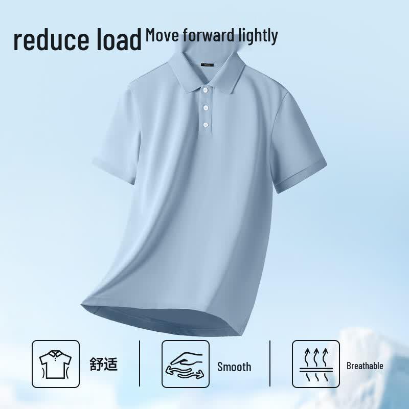 MINISO Men's Summer Casual Polo Shirt with Penguin Badge