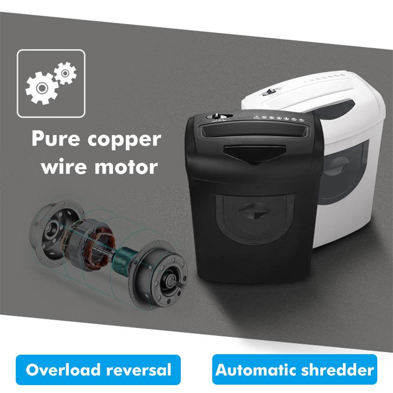 21L 7 Sheet 5.5 Gallon Automatic Paper Shredder Dual Cutting Entrance Low Noise Cross-Cut File Shredder for Credit Card CD Paper