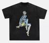 SALE Hajime Sorayama Sexy Robot Graphic Print T-Shirt Washed Black S-3XL Unisex T-Shirt