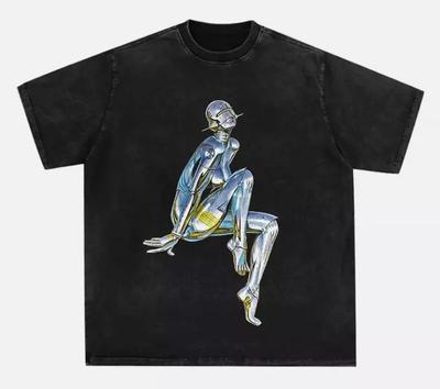 VÝPRODEJ Hajime Sorayama Sexy Robot Grafický Potisk Tričko Vypraná Černá S-3XL Unisex Tričko