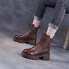Small Man Height Increase Medium Tube Martin Boots Women's British Style 2025 New Autumn and Winter Women's Shoes Fleece Thickened Short Boots