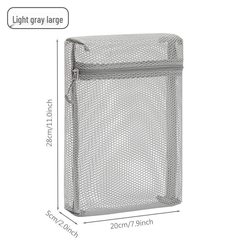 Women's Portable Mesh Honeycomb Makeup & Toiletry Bag - Visible Storage, Small & Lightweight Cosmetic Brush Bag for Travel.