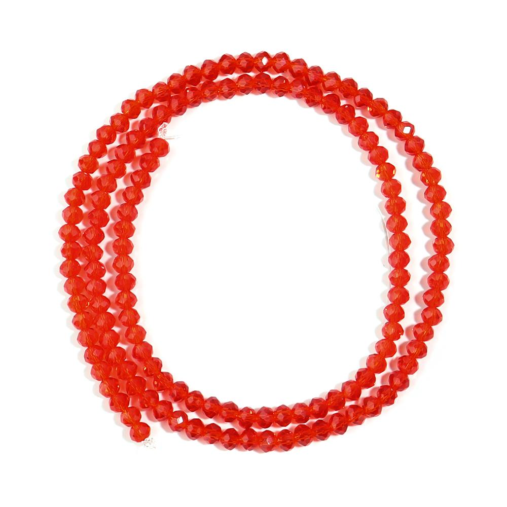 

1 Strand 3/4/6/8/10mm Faceted Crystal Beads Red Transparent Glass Loose Beads For Jewelry Making DIY Bracelets Necklace Supplies