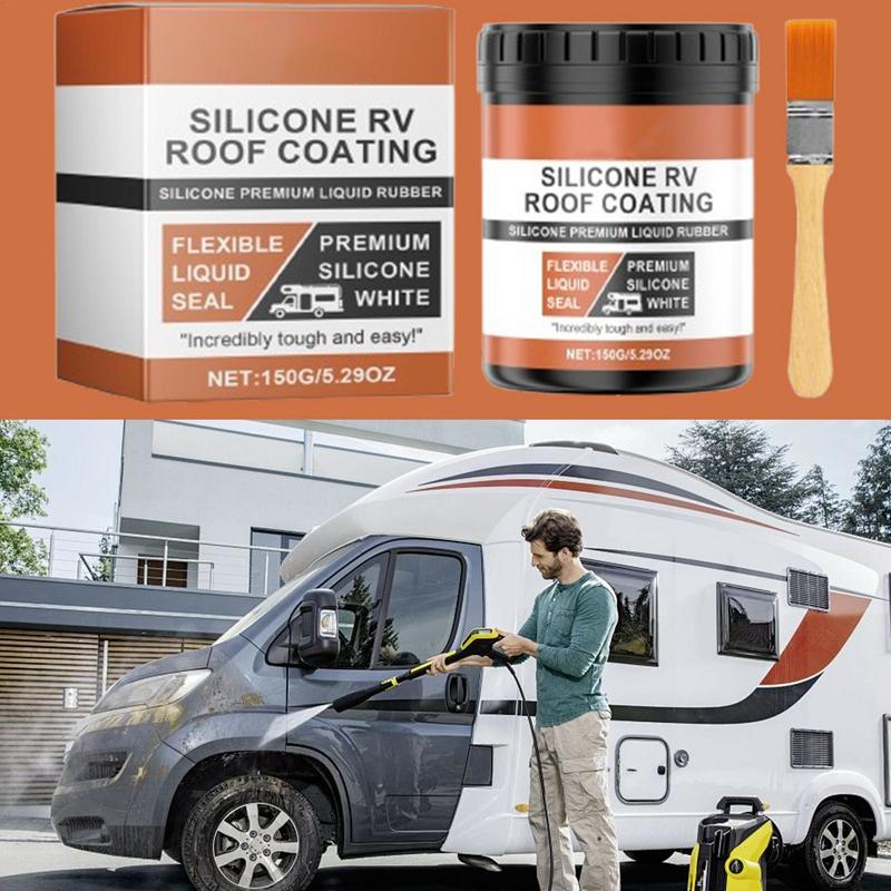 For Trailer Roof Repair Roof Coating Professional 150G Leak Repair Liquid Waterproof Paint For Repair Home Camping Travel