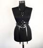 Gothic Punk PU Leather Belt With Detachable Chain Woman Adjustable Body Harness Halter Sexy Leather Waist Belt